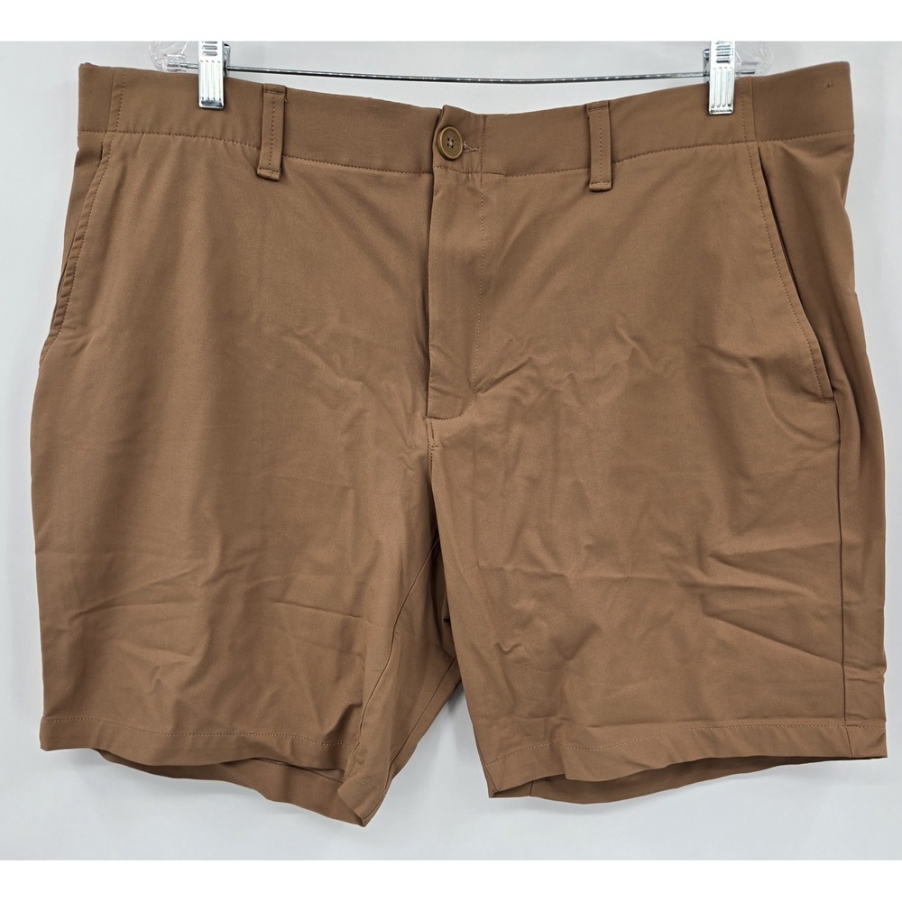 Under Armour Iso Chill Golf Shorts Mens 44x9 Activewear Heatgear Brown Casual